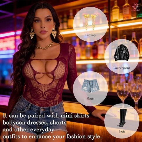 Lingerie Sets for Women Lace Sexy, One Size Fits All lingerie for Rose Pattern, Lenceria Openwork Sexy Para Cojer Claret in Saudi Arabia