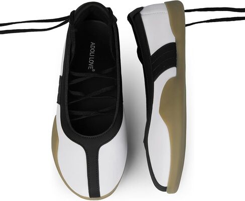Adolilove Women’s Sneaker Flats Lace Up Mary Jane Style Tennis Shoes Comfortable Ballet Inspired Casual Shoes for Walking in Kuwait