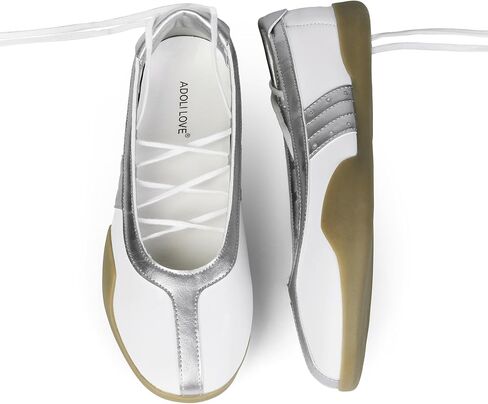 Adolilove Women’s Sneaker Flats Lace Up Mary Jane Style Tennis Shoes Comfortable Ballet Inspired Casual Shoes for Walking in Saudi Arabia