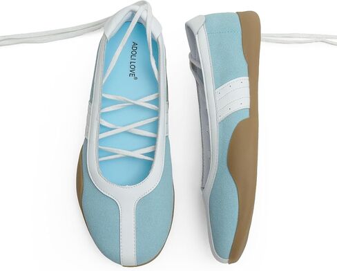 Adolilove Women’s Sneaker Flats Lace Up Mary Jane Style Tennis Shoes Comfortable Ballet Inspired Casual Shoes for Walking in Saudi Arabia