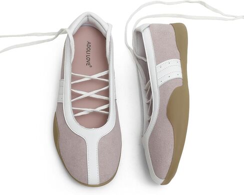 Adolilove Women’s Sneaker Flats Lace Up Mary Jane Style Tennis Shoes Comfortable Ballet Inspired Casual Shoes for Walking in Saudi Arabia