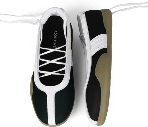 Adolilove Women’s Sneaker Flats Lace Up Mary Jane Style Tennis Shoes Comfortable Ballet Inspired Casual Shoes for Walking in Saudi Arabia
