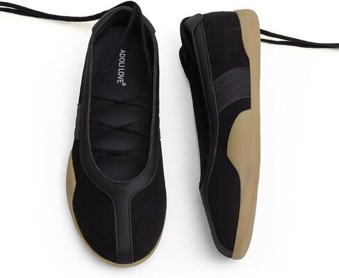 Adolilove Women’s Sneaker Flats Lace Up Mary Jane Style Tennis Shoes Comfortable Ballet Inspired Casual Shoes for Walking in Saudi Arabia