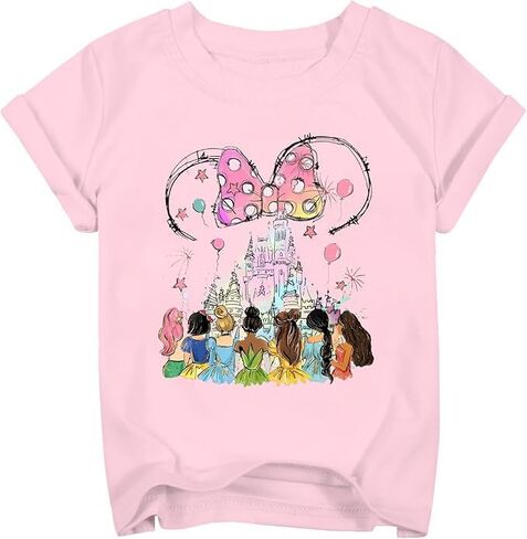 Magical Shirt for Girl Magic Kingdom Tshirt Girls Princess Shirt Cute Family Vacation Short Sleeve Tee Tops in Saudi Arabia