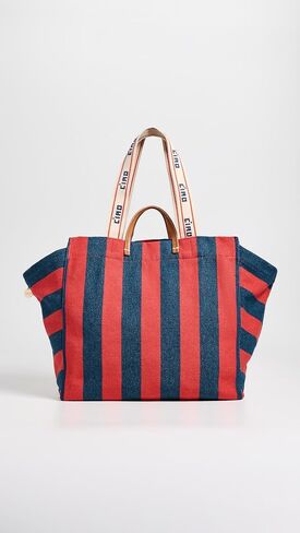 Clare V. Women's Canvas Stripe Beach Tote Bag in Saudi Arabia
