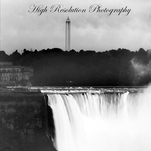 Photonability® Mist at Niagara Falls أبيض وأسود ميد بيردز كندا الولايات المتحدة الأمريكية شلال حدوة الحصان معرض فني جداري طباعة جيكلي للفنون الجميلة فقط (8x10 بوصة) in Kuwait