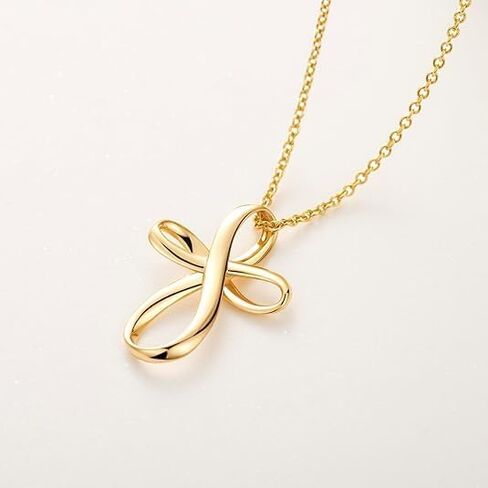 Gold Cross Necklaces for Women 14K Gold Necklace for Women Crosses Pendant Necklace for Womens Twisted and Timeless Charm Small Crosses Chain for Womens in Saudi Arabia