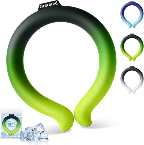 Neck Cooling Tube Sports 70% Thicker Design Cooling Neck Wrap for Hot Weather, Wearable Reusable Ice Ring Neck Cooler for Outdoor Yardwork Gym Golf Pickleball (Gradient Navy-Sky Blue) in Saudi Arabia