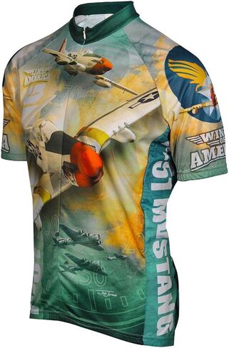 Men's P-51 Mustang Airplane Cycling Jersey in Saudi Arabia