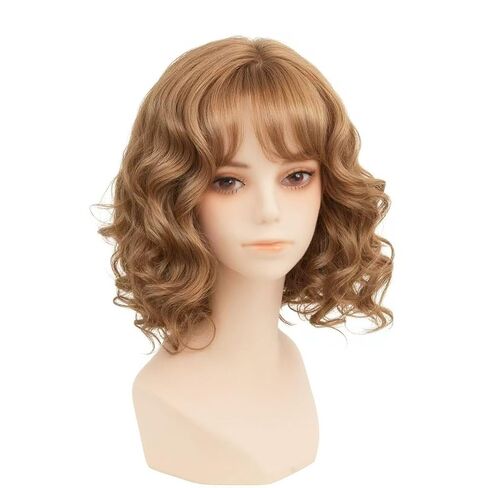 Short Black Curly Wigs for Women Natural Wavy Anime Cosplay Wig 1920s Carnival Halloween Costume Fancy Dress Up Drag Queen Party Flapper Wig in Saudi Arabia