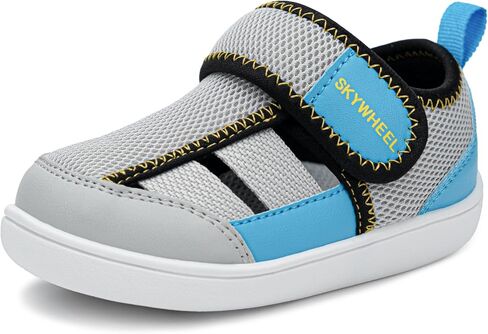 SKYWHEEL Toddler Boy and Girl Shoes Sandals-Casual Sneakers with Hook and Loop Easy On and Off Quick Dry Breathable Upper Lightweight Soft Non-Slip Sole Comfort for Daily Running Walking School Travel in Saudi Arabia
