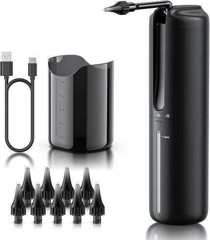 Lebbtl Ear Wax Removal, Electric Ear Irrigation Flushing System, Multiple Pressure Modes, Waterproof, Safe and Effective Ear Cleaning Kit, Black in Saudi Arabia
