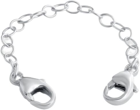 AZAGGI 925 Sterling Silver 2.5mm Bracelet Necklace Safety Chain with Two 5MM Lobster Claws in Saudi Arabia