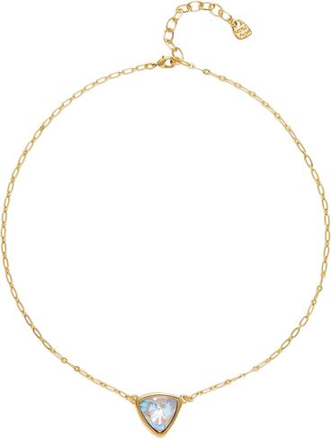 Uno de 50 18K Gold-Plated Link Chain Necklace with Multicolor Faceted Crystal Pendant, 16" Extends to 18", SER CAMALEONICA in Kuwait