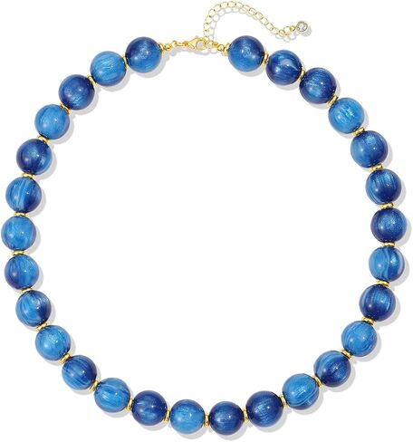 Colorful Beaded Necklace for Women Chunky Resin Beads Choker Necklaces Boho Statement Necklace Summer Vacation Y2K Jewelry in Kuwait