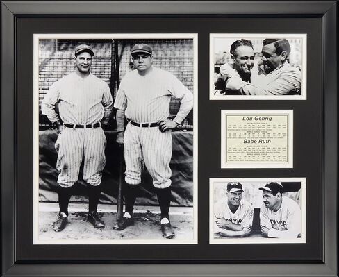 Legends Never Die Lou Gehrig & Babe Ruth Framed Photo Collage, 16" x 20" in Kuwait