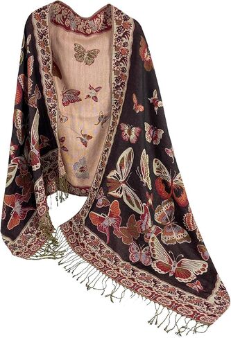 Women's Paisley Pashmina Rave Shawl Wraps Scarf Festival Accessory in Saudi Arabia