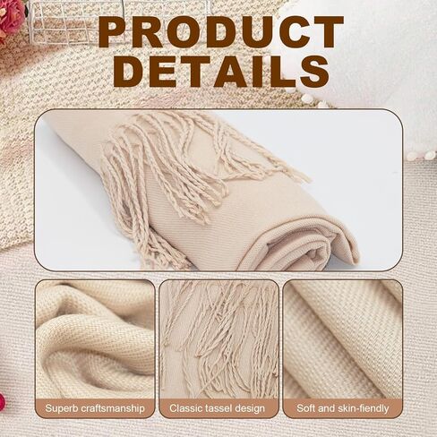 12pcs Shawls with Fringes Bulk Wedding Scarf Shawl for Guests Wedding Favor Bridal Shawls Gift Outdoor in Saudi Arabia