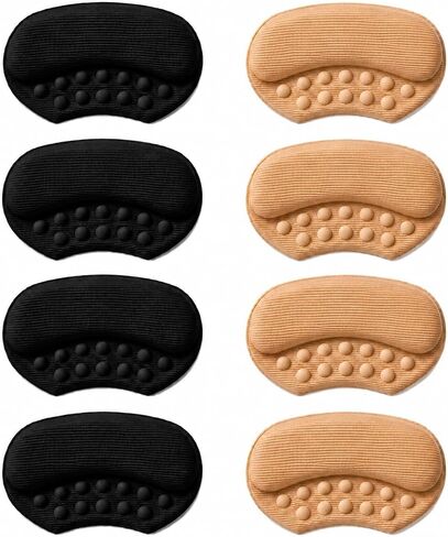 Heel Grips for Shoes that are Too Big 8 Pairs Heel Pads Liners Cushions Inserts for Loose Shoes, 0.24" Thick Suede Non-Slip Heel Grips, Strong Adhesive Prevents Blisters & Heel Slipping for Women Men in Saudi Arabia