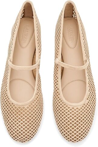 Lauren Ralph Lauren Jayna Perforated Suede Mary Jane Flats in Kuwait