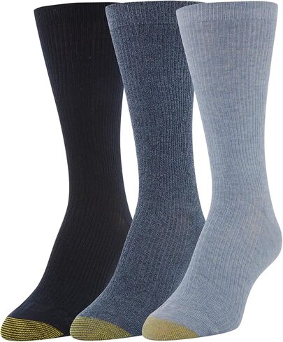 GOLDTOE Women's Non-Binding Rib Crew 3 Pack in Kuwait