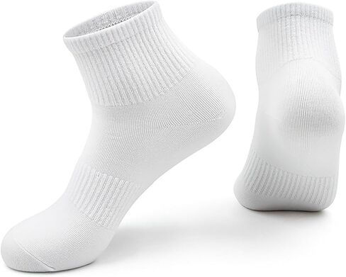 8 Pairs Womens Mini Crew Ankle Socks Thin Cotton Cushioned Athletic Gym Running Sock for Women in Saudi Arabia