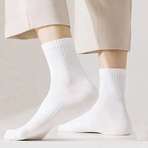 8 Pairs Womens Mini Crew Ankle Socks Thin Cotton Cushioned Athletic Gym Running Sock for Women in Saudi Arabia