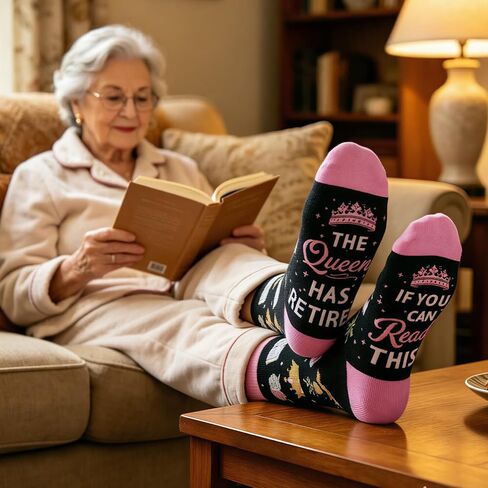 Retirement Gift for Woman 2026 Retired Socks Nana Grandma Gifts from Grandchildren Going Away Farewell Gifts for Coworkers Friend Nurse Teacher Mom Retired Under New Management See Grandkids in Kuwait