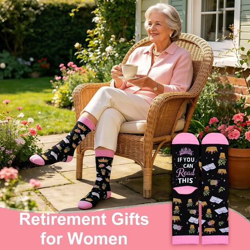 Retirement Gift for Woman 2026 Retired Socks Nana Grandma Gifts from Grandchildren Going Away Farewell Gifts for Coworkers Friend Nurse Teacher Mom Retired Under New Management See Grandkids in Kuwait