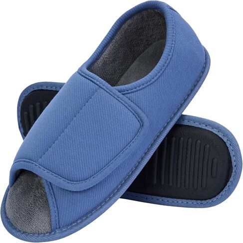 Open Toe Diabetic Slippers for Women, Adjustable Memory Foam Diabetic Shoes for Seniors Edema Arthritis Swollen Feet in Saudi Arabia
