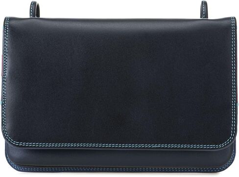 mywalit Multi-Compartment Leather Travel Organizer with Shoulder Strap | 6 Card Slots | Black Pace | 3 Zip Pockets & Belt Holder for Efficient Travel Solutions in Saudi Arabia