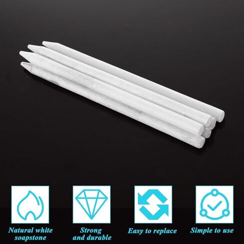 200Pcs Soapstone Pencils Welding, White Flat Soap Stone Pen Refills, Natural Soap Stones Chalk for for Welders Textile Removable Markings on Steel Cast Iron in Kuwait