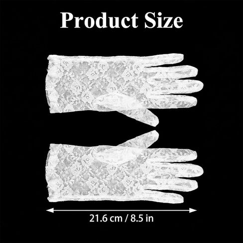 Lace Gloves Tea Party Short Lace Vintage Wrist Opera Gloves Courtesy Dressy for Women Dinner Party Evening Wedding in Saudi Arabia