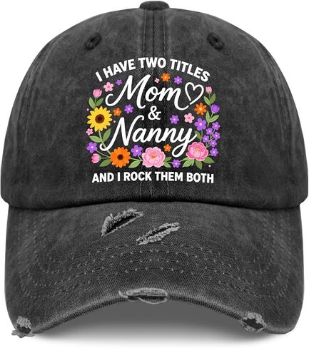 I Have Two Titles Mom and Nanny Hats Camping Cap for Men in Kuwait