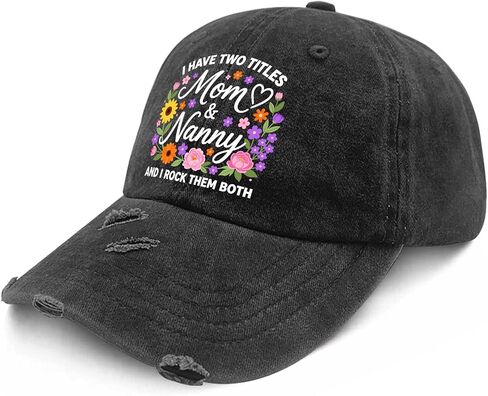 I Have Two Titles Mom and Nanny Hats Camping Cap for Men in Kuwait