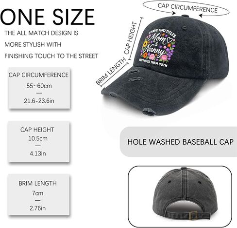 I Have Two Titles Mom and Nanny Hats Camping Cap for Men in Kuwait