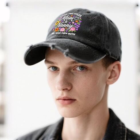 I Have Two Titles Mom and Nanny Hats Camping Cap for Men in Kuwait