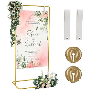 GOJAWAY Wedding Welcome Sign Holder, 68" Welcome to Our Wedding Sign Adjustable Display Stand with two Water Bags and Hanging Strap, Black Easel Stand Personalized for Baby Bridal Shower in Kuwait