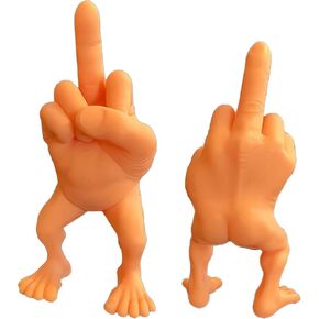 Middle Finger Figure With Legs, Sculpture Gifts, Funny Decor Desk Accessory, 3D Figurine Gag Gifts, Home Office Statue Decoration Ornament (Flesh, 3in) in Saudi Arabia