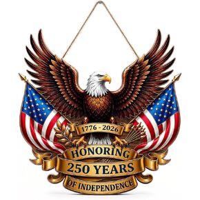250th Anniversary Decorations for Home, Patriotic Eagle Door Sign, America 250th Birthday Decor, Fourth of July Decorations, USA Independence Day Hanging Wall Decor, Patriotic Decorations in Saudi Arabia