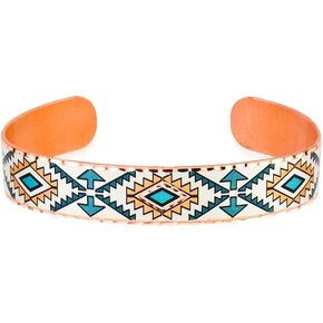FRONT LINE JEWELRY Copper Reflection Native American Bracelets – Artisan-Crafted Adjustable Copper Cuff Collection Featuring Southwestern, Geometric & Cultural Wearable Art Designs in Saudi Arabia