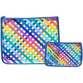 Clear Designer Zipper Insert (Set of 2) Travel Organizer Storage Pop In Bogg Bag (Stripes) in Saudi Arabia