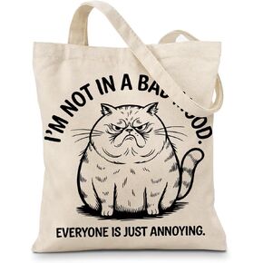Cute Animal Canvas Tote Bag, Funny Pet Reusable Shopping Bags, Shoulder Bags for Casual Vacation Shopping Work in Saudi Arabia