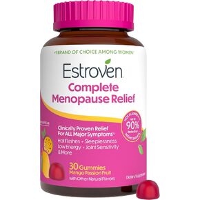 Estroven® Complete Menopause Relief Gummies for Women Mango Passionfruit Flavor, 30 Count, Hormone Free and Drug Free Daily Supplement for Hot Flashes and Night Sweats in Saudi Arabia