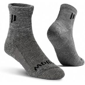 HOLLOW Alpaca Ankle Compression Socks for Women & Men, 15-20 mmHg Circulation Support, Moisture Wicking, Large, Grey in Saudi Arabia