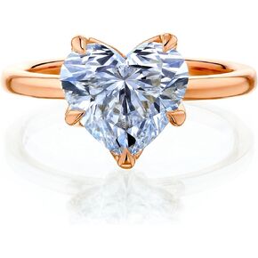Kobelli 3 Carat Lab Grown Diamond Solitaire Comfort Band Clover Ring 14K Gold in Kuwait