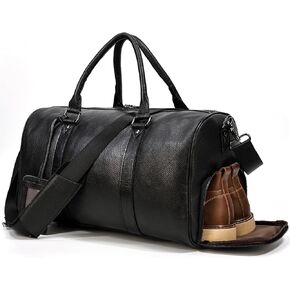 Genuine Leather Duffel Bag for Men & Women, Cabin Friendly Carry-On Weekender Bag for Gym Travel Overnight Trips, Brown in Saudi Arabia