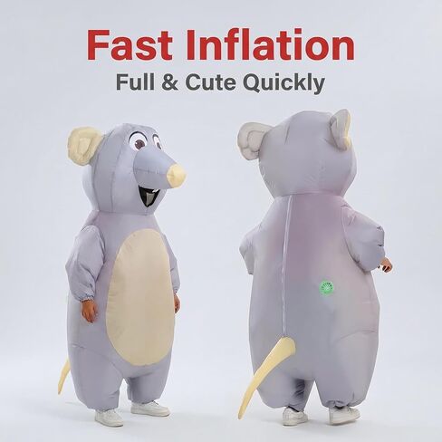 Inflatable Mouse Costume for Adults - Funny Blow-Up Mouse Suit for Halloween Party & Cosplay in Saudi Arabia