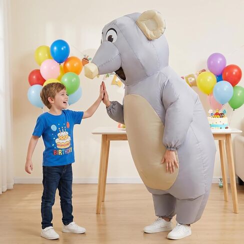 Inflatable Mouse Costume for Adults - Funny Blow-Up Mouse Suit for Halloween Party & Cosplay in Saudi Arabia