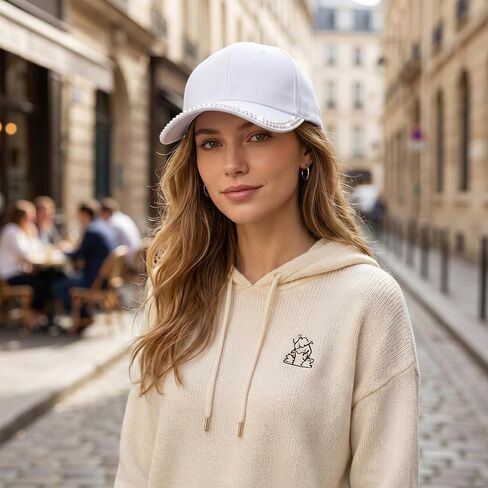 Peohud 3 Pcs Rhinestone Baseball Caps, Adjustable Bling Stylish Baseball Hat for Women Men, Breathable Sparkle Trucker Hat, Summer Outdoors Sun Cap in Kuwait